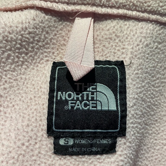 The North Face Sherpa full zip jacket, pink/gray SZ Small, 3 zip pockets - Picture 9 of 12